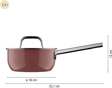Сотейник 16 см з кришкою, рожевий кварц Fusiontec Mineral Pro WMF