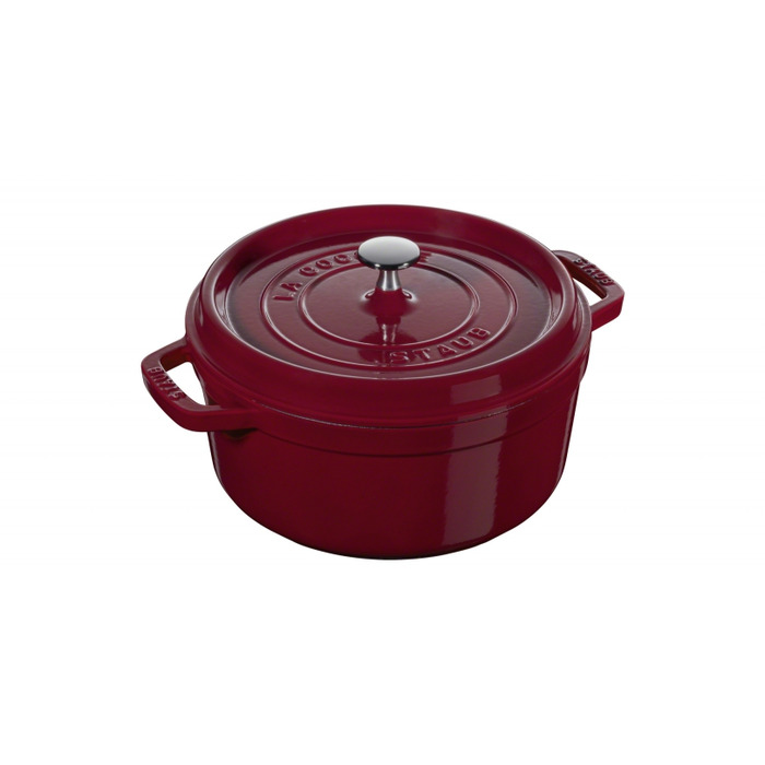 Каструля / жаровня 20 см з кришкою бордова Staub
