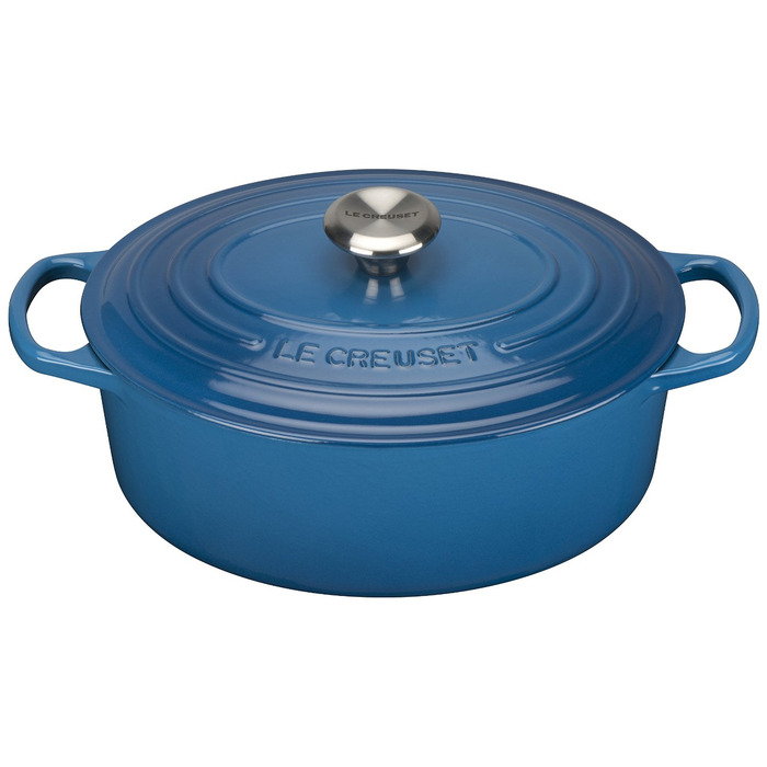 Гусятница / жаровня 29 см, синій марсель Le Creuset