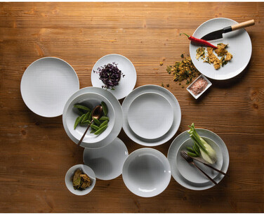 Набір тарілок 18 предметів білий Mesh Rosenthal