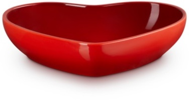Блюдо сервировочное в форме сердца 20 см, красное Heart Le Creuset