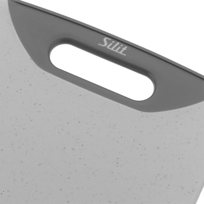 Обробна дошка Silit 32 x 20 см, прямокутна, пластик, зручна ручка, можна мити в посудомийній машині, захищає леза, чорна 20 см