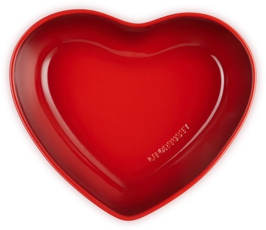 Блюдо сервірувальне у формі серця 30 см, червоне Heart Le Creuset