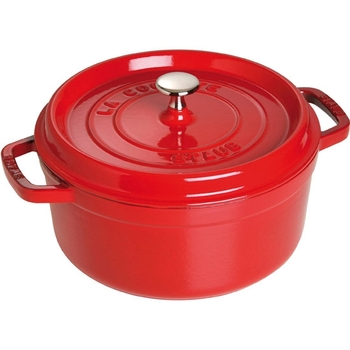 Кокот круглий, 30 см, вишневий Staub