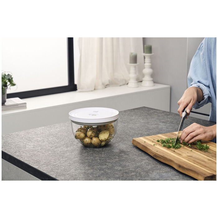 Миска з вакуумною кришкою 18 см, прозоре скло Fresh & Save Zwilling