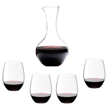 Декантер і набір келихів, 5 предметів, безсвинцевої кришталь, O Wine Tumbler Riedel