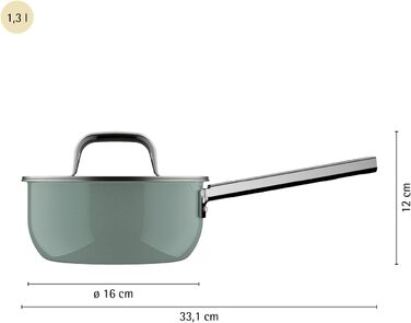 Сотейник 16 см з кришкою, евкаліптовий Fusiontec Mineral Pro WMF