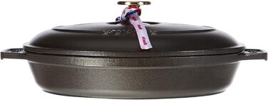 Чавунна жаровня овальна 23 см, чорна STAUB