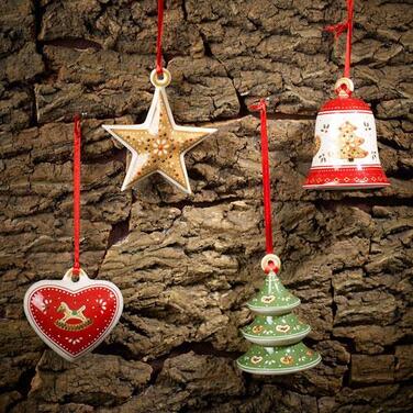 Підвіска порцеляновий Тріо Санта Клаусів 8,2 см My Christmas Tree Villeroy & Boch