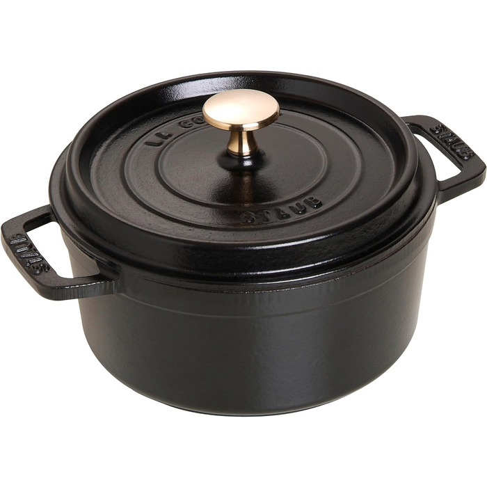 Кокот круглий 18 см, чорний Staub