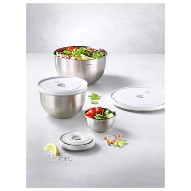 Набір мисок з вакуумними кришками, 6 предметів, нержавіюча сталь Fresh & Save Zwilling