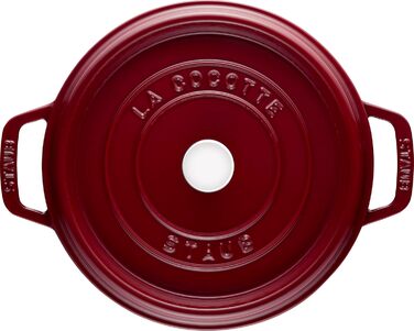 Каструля / жаровня 24 см з кришкою бордова Staub