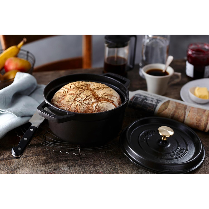 Кокот круглий 18 см, чорний Staub