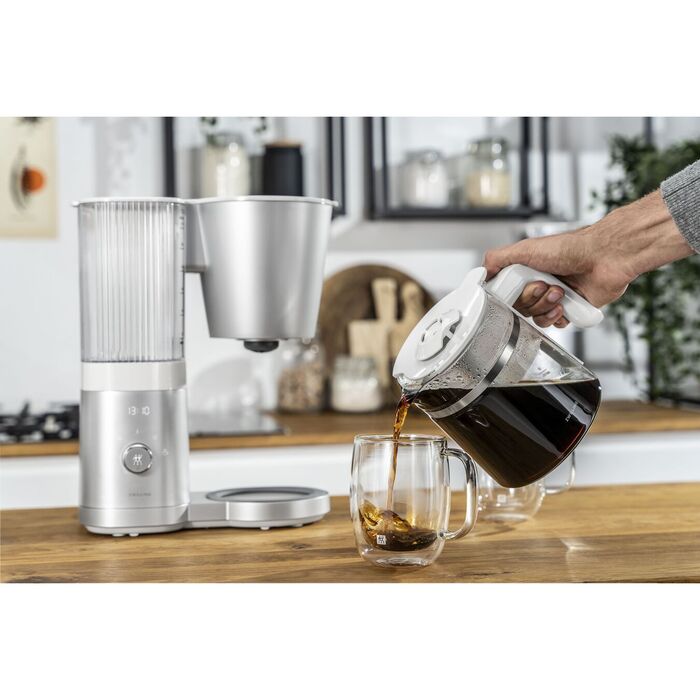 Кофемашина с фильтром 1,5 л, серебристая Enfinigy Zwilling