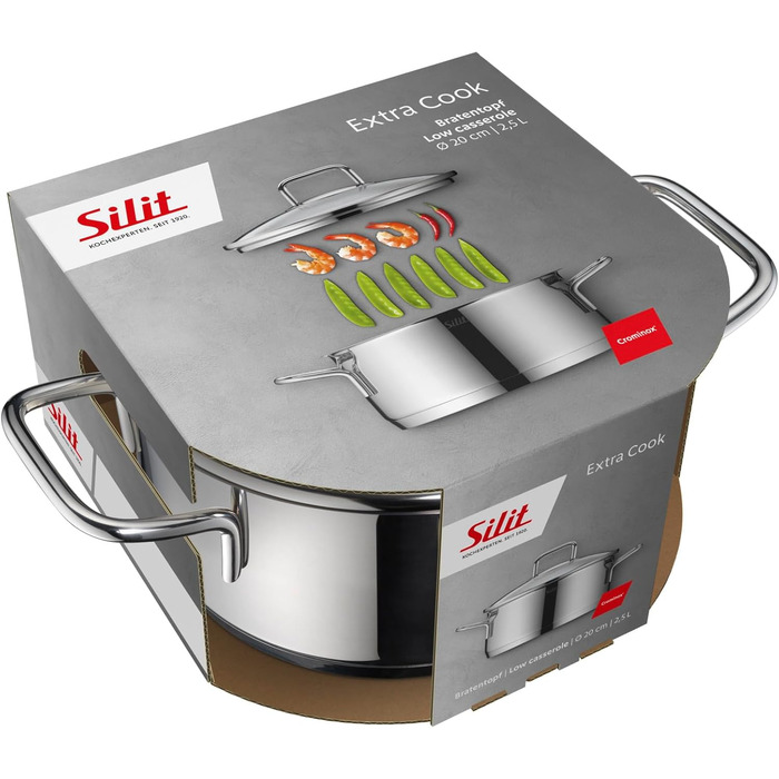 Жаровня 24 см зі скляною кришкою Extra Cook Silit