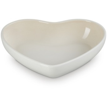 Блюдо сервірувальне у формі серця 20 см, бежеве Heart Le Creuset