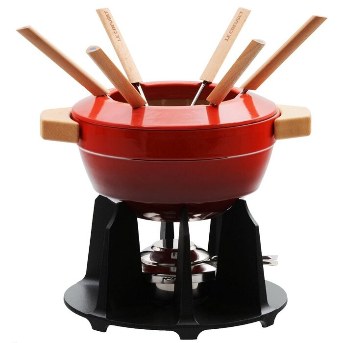 Набір для фондю вишневий, 7 предметів Le Creuset