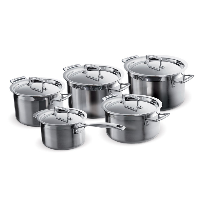 Набір каструль професійний серії 3 PLY, 10 предметів Le Creuset