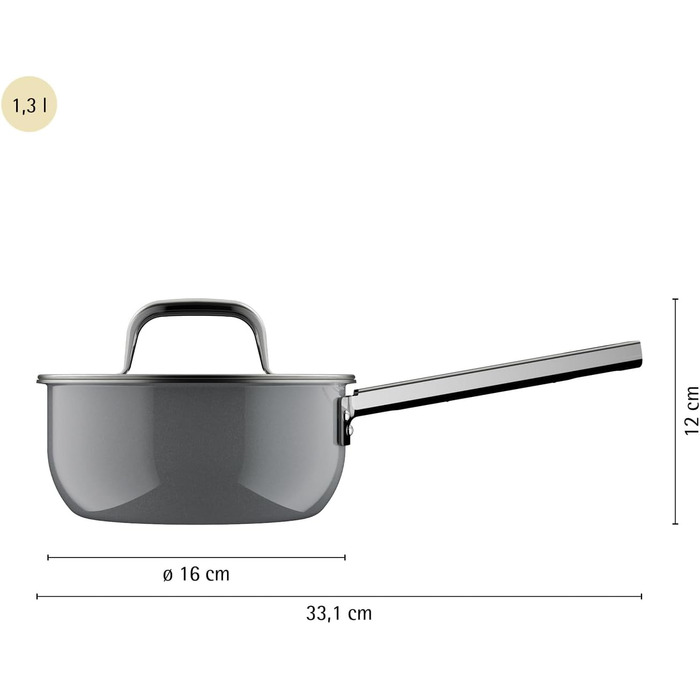 Сотейник 16 см з кришкою, Platinum Fusiontec Mineral Pro WMF
