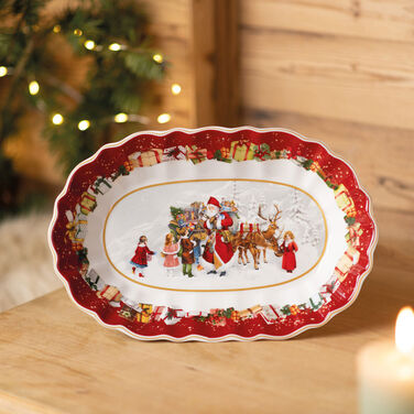 Блюдо овальне глибоке "Санта і діти" 29 x 19 см Toy's Fantasy Villeroy & Boch