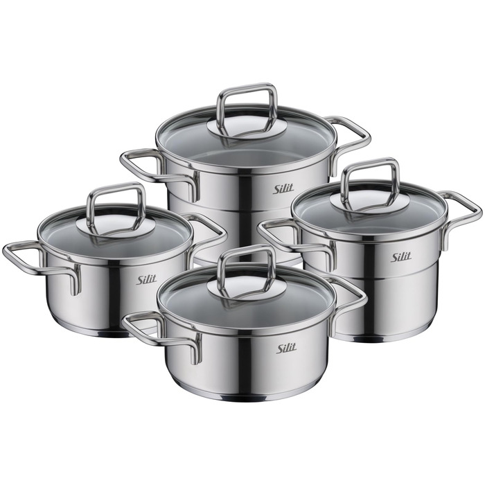 Набор из 4 мини-кастрюль со стеклянными крышками Extra Cook Mini Silit