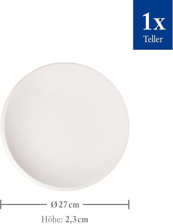 Обідня тарілка 27 см, біла NewMoon Villeroy & Boch