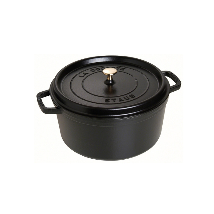 Кокот круглий 24 см, чорний Staub